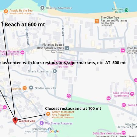 Winehill Villa Platanias  Ngoại thất bức ảnh