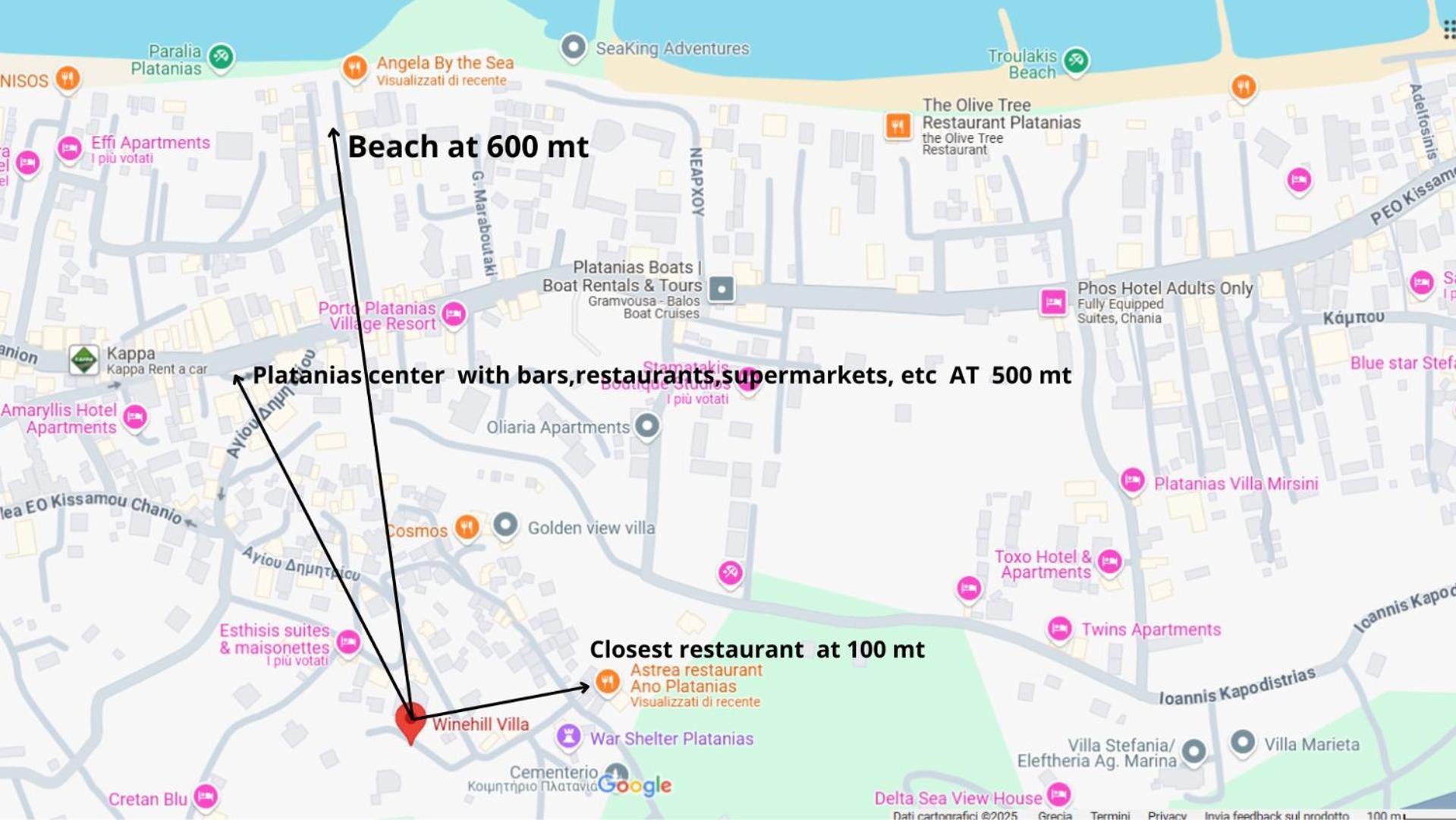 Winehill Villa Platanias  Ngoại thất bức ảnh